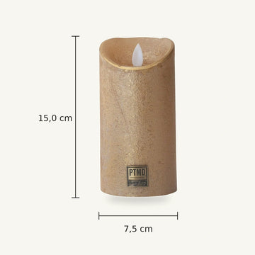 LED-Kerze M mit beweglicher Flamme und Timer-Funktion - batteriebetrieben | PTMD