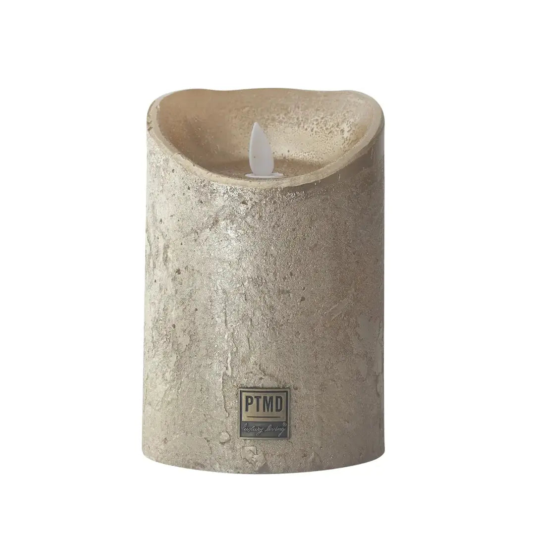 LED Candle L with moving flame and timer function - battery operated | PTMD