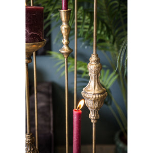 Kerzenständer – Goldenes Metall, Kugelakzent, Schlanke Silhouette, L - Ashley | PTMD