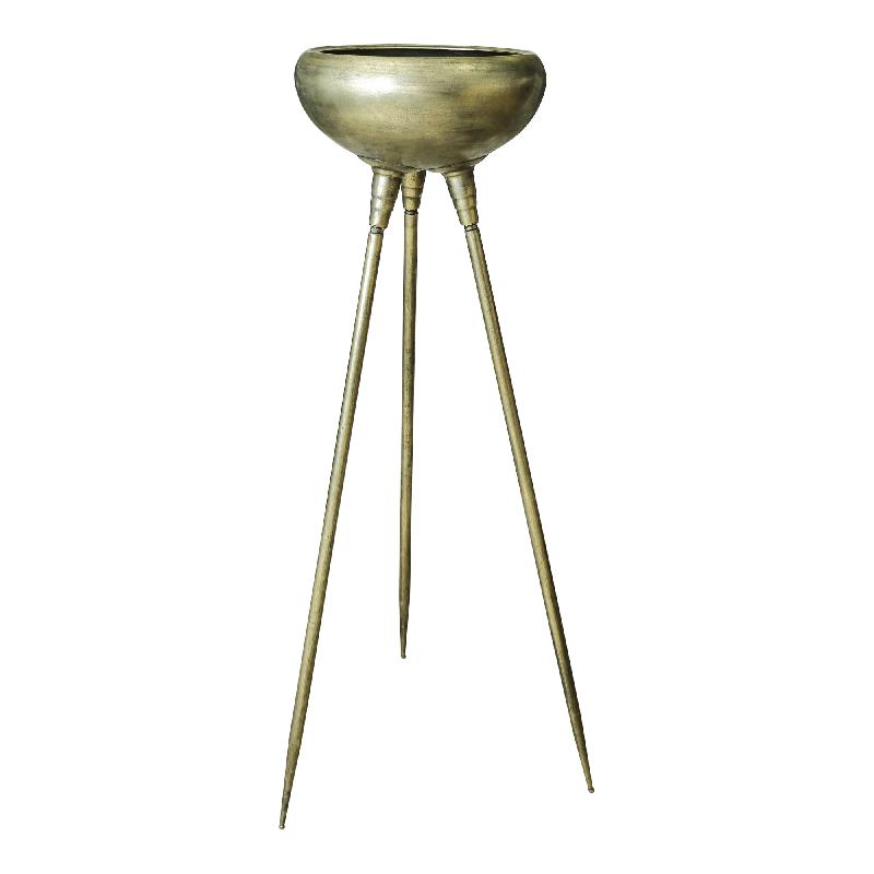 Pot - metal, 3 feet, round, tall, brass, L – Genesis | PTMD