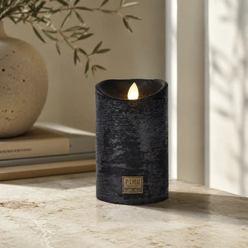 LED Candle L with moving flame and timer function - battery operated | PTMD