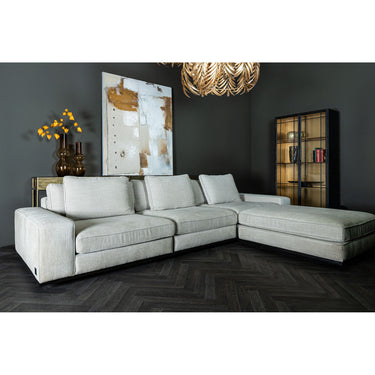 Chaiselongue - Naturfarbener Bezug, Rechtes Armteil, Modulares Design – Block | PTMD