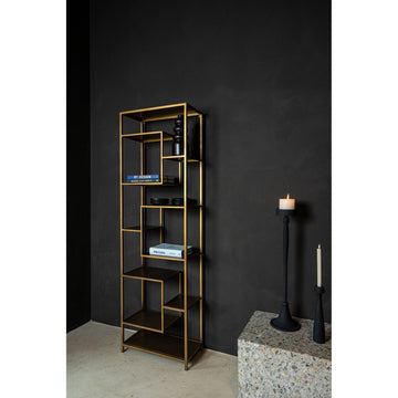 Bücherregal – Offenes Design, Hohe Form, Goldfarbe - Duana Playful | PTMD