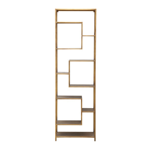 Iron Gold Cabinet with Open Shelf Design – Duana| PTMD