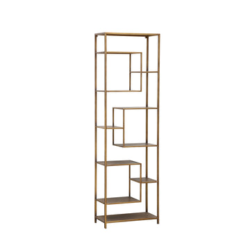 Bücherregal – Offenes Design, Hohe Form, Goldfarbe - Duana Playful | PTMD
