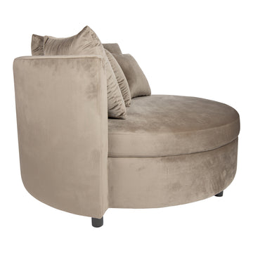 Sessel aus Samtstoff, halbrundes Design, elegante Polsterform – Fayen | PTMD - Esszett Luxury | Stilvolles Wohnen mit Charakter