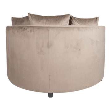 Sessel aus Samtstoff, halbrundes Design, elegante Polsterform – Fayen | PTMD - Esszett Luxury | Stilvolles Wohnen mit Charakter