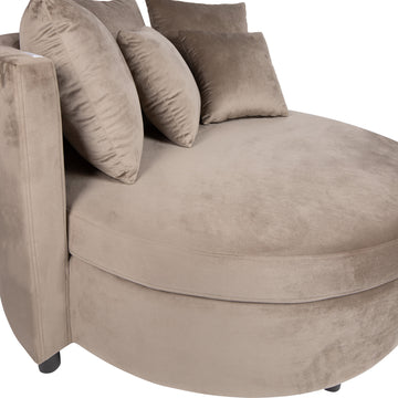 Sessel aus Samtstoff, halbrundes Design, elegante Polsterform – Fayen | PTMD - Esszett Luxury | Stilvolles Wohnen mit Charakter
