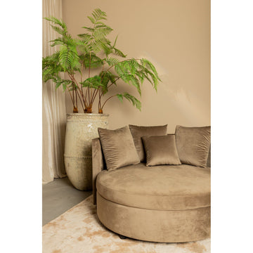 Sessel aus Samtstoff, halbrundes Design, elegante Polsterform – Fayen | PTMD - Esszett Luxury | Stilvolles Wohnen mit Charakter