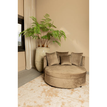 Sessel aus Samtstoff, halbrundes Design, elegante Polsterform – Fayen | PTMD - Esszett Luxury | Stilvolles Wohnen mit Charakter