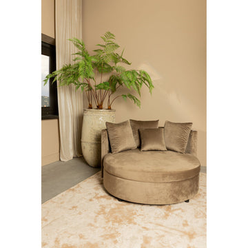 Sessel aus Samtstoff, halbrundes Design, elegante Polsterform – Fayen | PTMD - Esszett Luxury | Stilvolles Wohnen mit Charakter