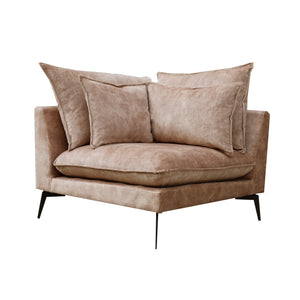 Sofa - Element aus Stoff, weiches gepolstertes Finish, Ecke – Flow | PTMD - Esszett Luxury | Stilvolles Wohnen mit Charakter