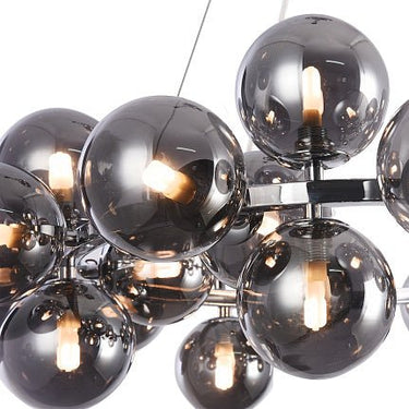 Pendelleuchte mit chromfarbenem Metallrahmen und rauchgrauen Glasdiffusoren im modernen Design – Ventura | Maytoni - Esszett Luxury | Stilvolles Wohnen mit Charakter