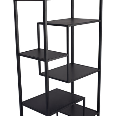 Bücherregal – Offenes Design, Hohe Form, Schwarzfarbe - Duana Playful | PTMD