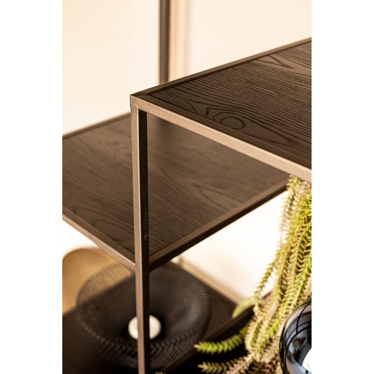 Cabinet – black finish, wood material, iron frame – Lixly | PTMD