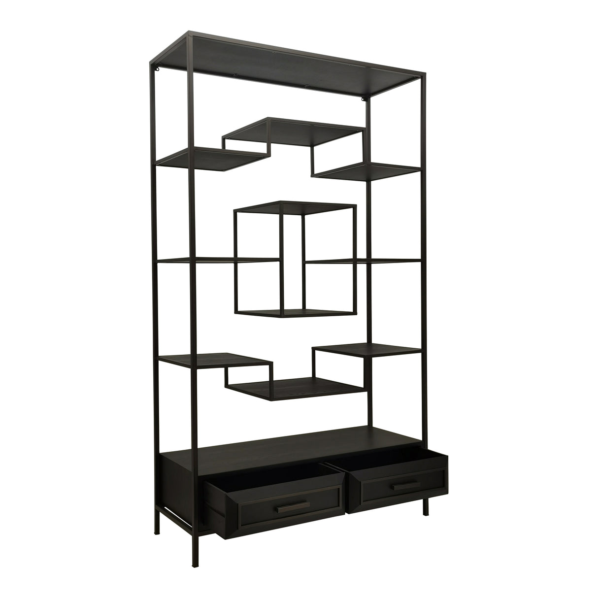 Cabinet – black finish, wood material, iron frame – Lixly | PTMD