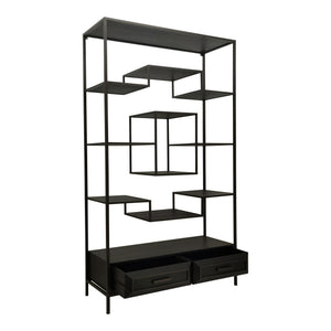 Cabinet – black finish, wood material, iron frame – Lixly | PTMD