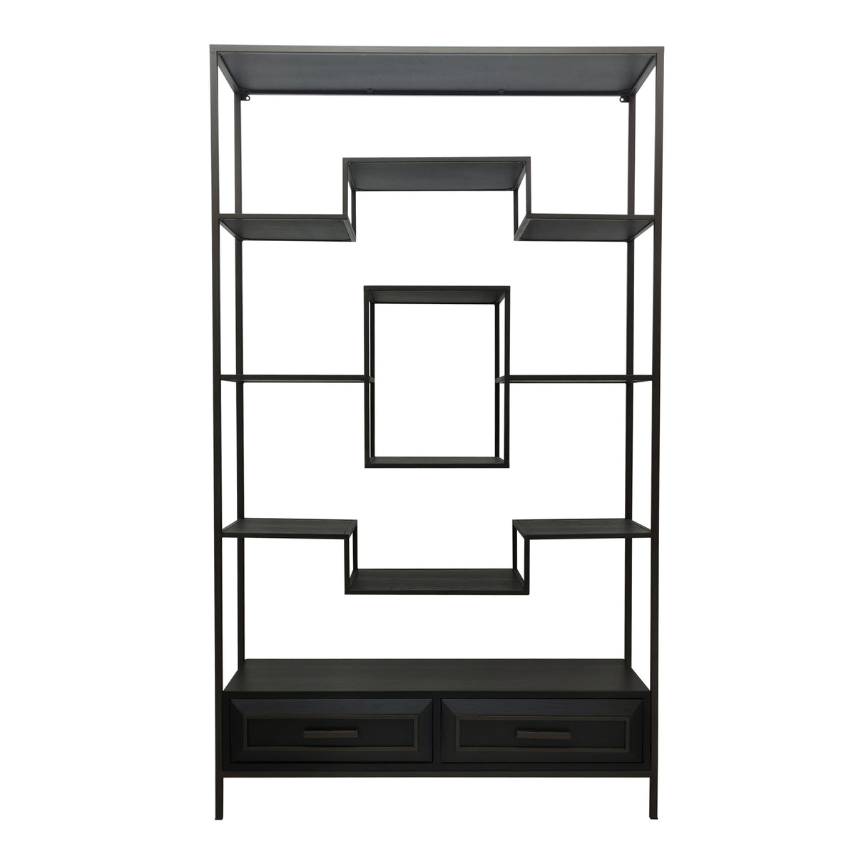 Cabinet – black finish, wood material, iron frame – Lixly | PTMD