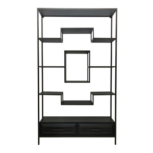 Cabinet – black finish, wood material, iron frame – Lixly | PTMD