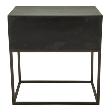 Beistelltisch – schwarze Oberfläche, Holz Material, Eisen Gestell – Lixly | PTMD
