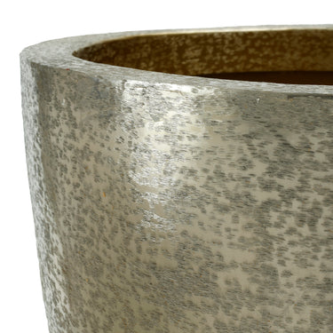 Blumentopf – Gebürstete Oberfläche, Aluminium Blech, Bombierte Form – Mirella | PTMD