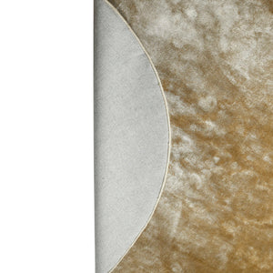 Carpet - Hand-woven Viscose, Round Design, Brown Shade, Soft Touch, S - Flavia | PTMD