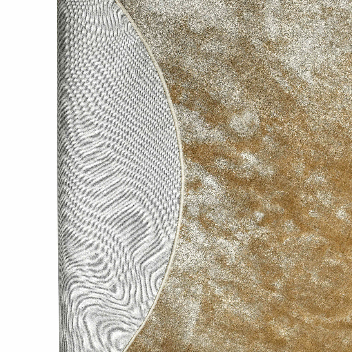 Teppich – Viskose, Gewebtes Design, Runde Form, Braun, L – Flavia | PTMD