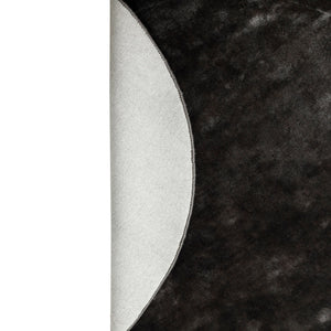 Teppich – Viskose, Gewebtes Design, Runde Form, Schwarz – Flavia | PTMD