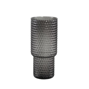 Vase aus Glas mit gerippter Struktur erhöhtem Sockel & dekorativem Formdesign – Archie | PTMD - Esszett Luxury | Stilvolles Wohnen mit Charakter