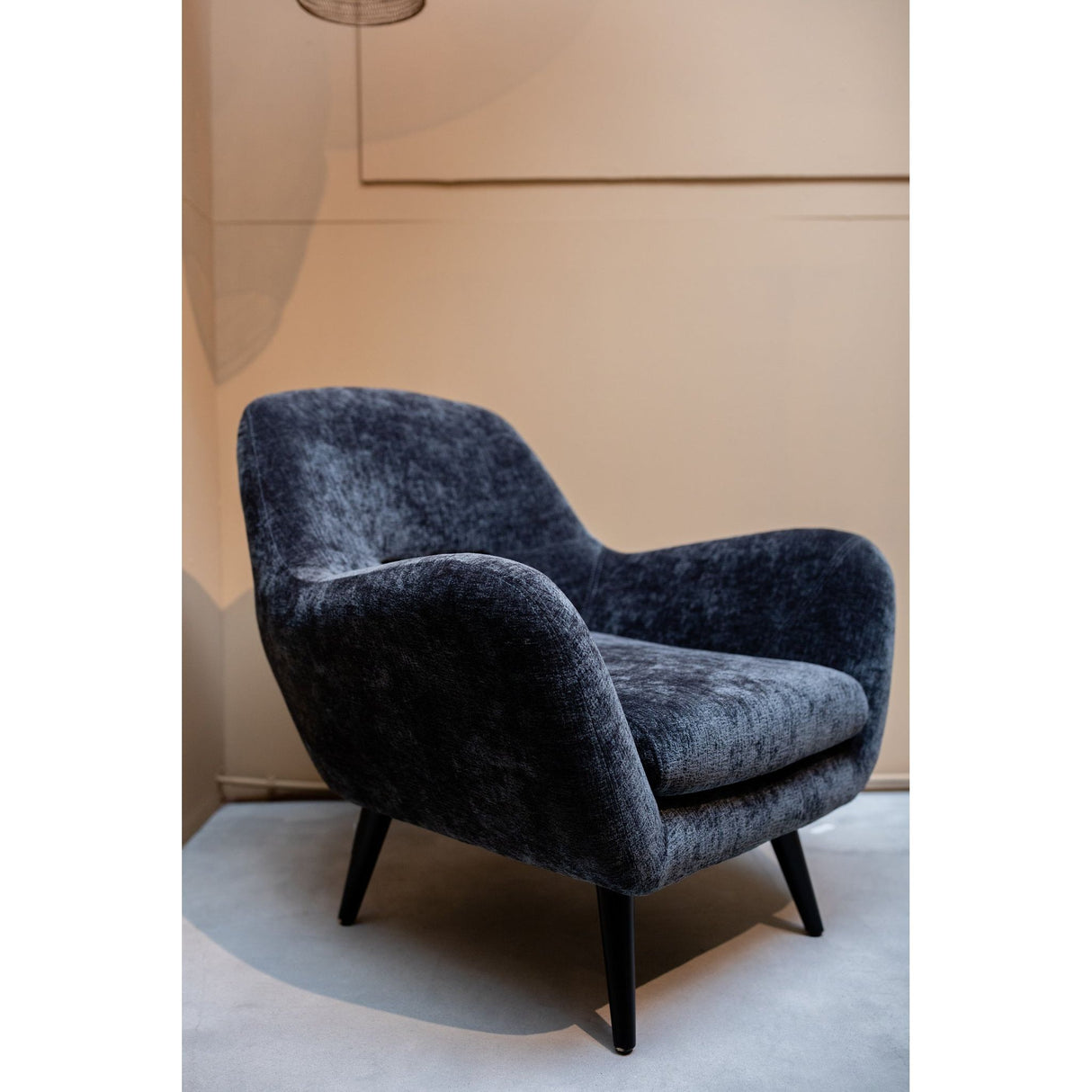 Sessel aus Acryl - Baumwoll - Polyester - Mix, Holzgestell, moderne Polsterform – Donny | PTMD - Esszett Luxury | Stilvolles Wohnen mit Charakter