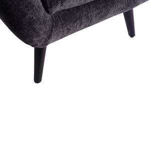 Sessel aus Acryl - Baumwoll - Polyester - Mix, Holzgestell, moderne Polsterform – Donny | PTMD - Esszett Luxury | Stilvolles Wohnen mit Charakter