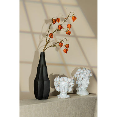 Statue aus glasierter Keramik, Frauenkopfdesign, elegante Gestaltung – Alani C | PTMD - Esszett Luxury | Stilvolles Wohnen mit Charakter
