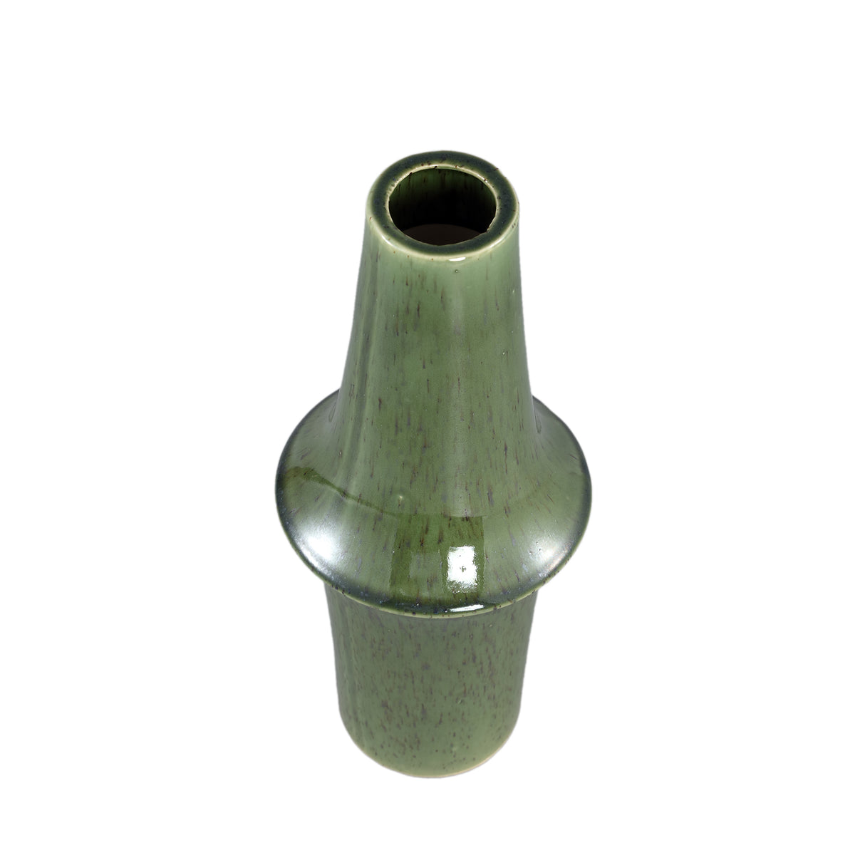 Topf – Dunkelgrüne Glasur, Geformter Ring, L - Cashay | PTMD