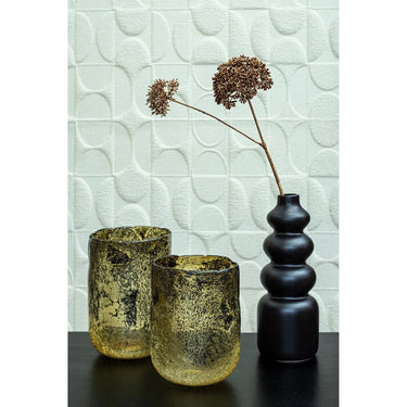 Vase – Raues Relief, Zeitloses Design, Gelbe Farbe - Alter | PTMD
