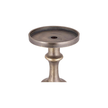 Kerzenhalter Messing aus gegossenem Aluminium mit runder Form – Yourney | PTMD - Esszett Luxury | Stilvolles Wohnen mit Charakter