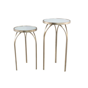 Beistelltisch aus Eisen in Gold mit Spiegeloberfläche und Fairy - Design – Rikka | PTMD - Esszett Luxury | Stilvolles Wohnen mit Charakter
