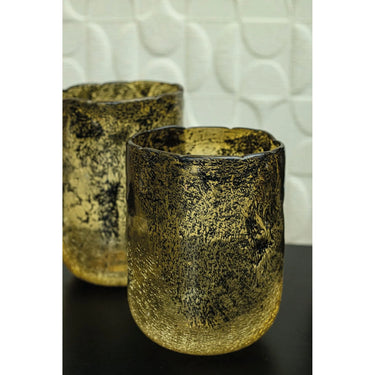 Vase – Raues Relief, Zeitloses Design, Gelbe Farbe - Alter | PTMD