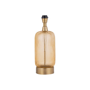 lampe aus Glas, lang, amberfarben mit goldenen Akzenten – Juliet | PTMD - Esszett Luxury | Stilvolles Wohnen mit Charakter