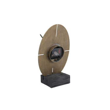 Table clock - Tunes gold metal oval