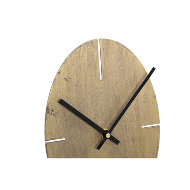 Table clock - Tunes gold metal oval