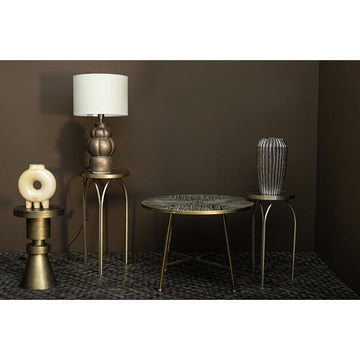 Beistelltisch aus Eisen in Gold mit Spiegeloberfläche und Fairy - Design – Rikka | PTMD - Esszett Luxury | Stilvolles Wohnen mit Charakter
