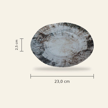 Plate made of porcelain with a round shape, smooth surface & high-quality finish S – Kaylaa | PTMD