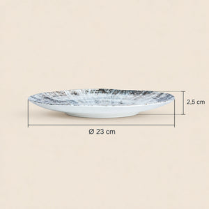 Teller – Weißes Porzellan, Runde Form, Schlichte Optik, 23 cm - Kaylaa | PTMD