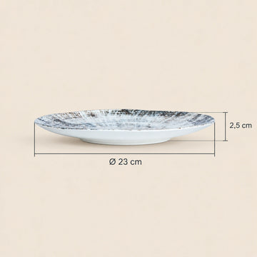 Teller – Weißes Porzellan, Runde Form, Schlichte Optik, 23 cm - Kaylaa | PTMD