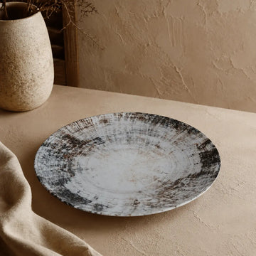 Plate made of porcelain with a round shape, smooth surface & high-quality finish S – Kaylaa | PTMD