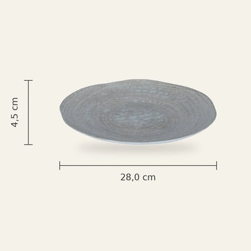 Plate made of porcelain, round design, dishwasher-safe L – Kaylaa | PTMD