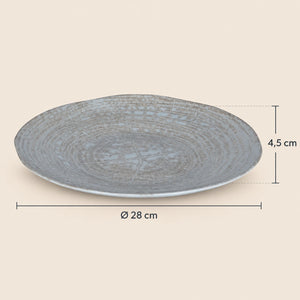 Plate made of porcelain, round design, dishwasher-safe L – Kaylaa | PTMD