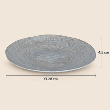 Teller – Creme Porzellan, Runde Form, Schlichte Optik, 28 cm - Kaylaa | PTMD
