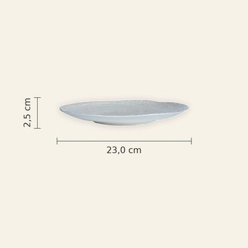 Porcelain plate with round shape, fine glaze & high-quality workmanship S – Kaylaa | PTMD