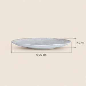 Porcelain plate with round shape, fine glaze & high-quality workmanship S – Kaylaa | PTMD